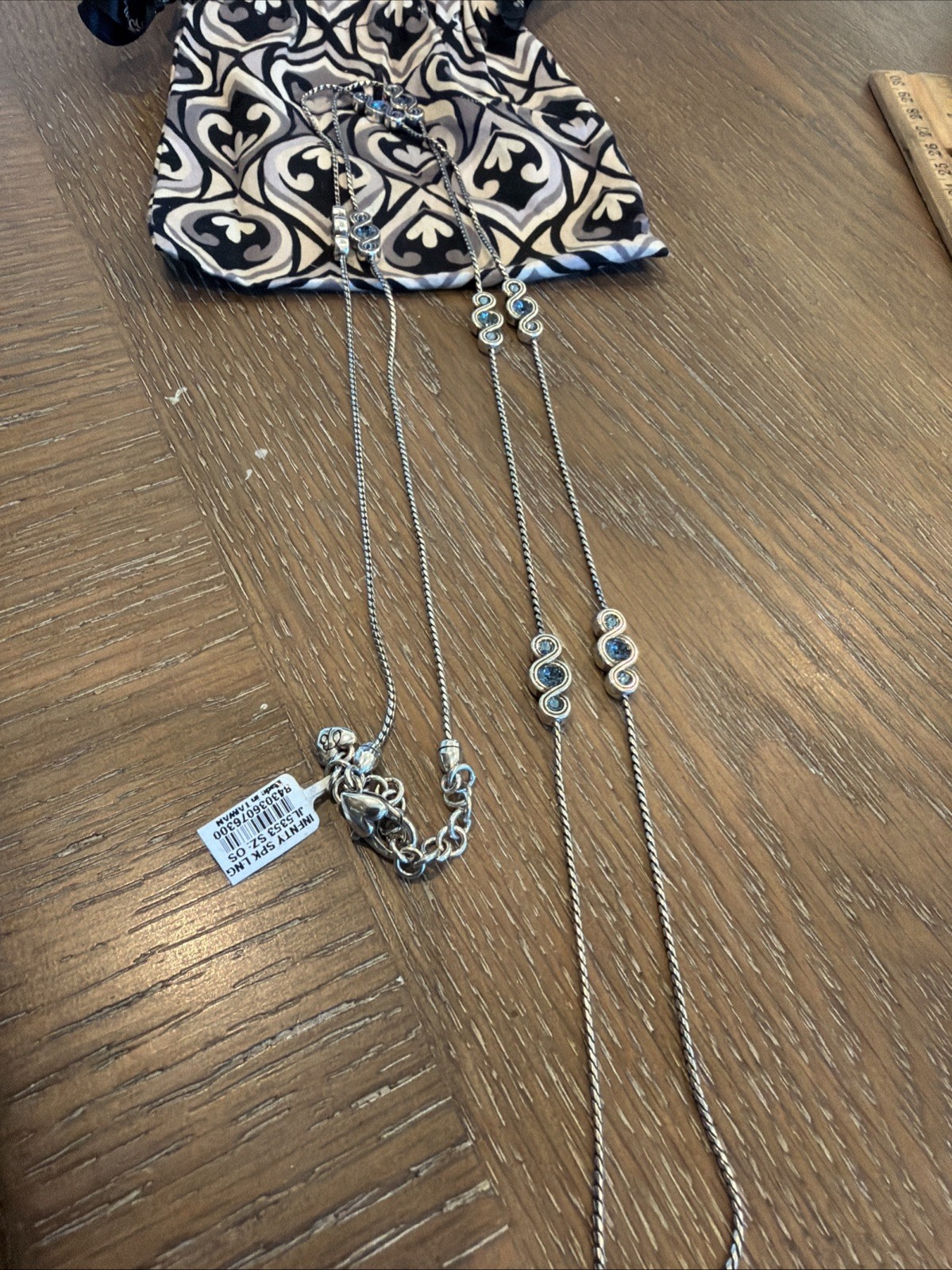Brighton NWT Infinity Sparkle Long Necklace W/Pouch Retailed $88 **RETIRED**