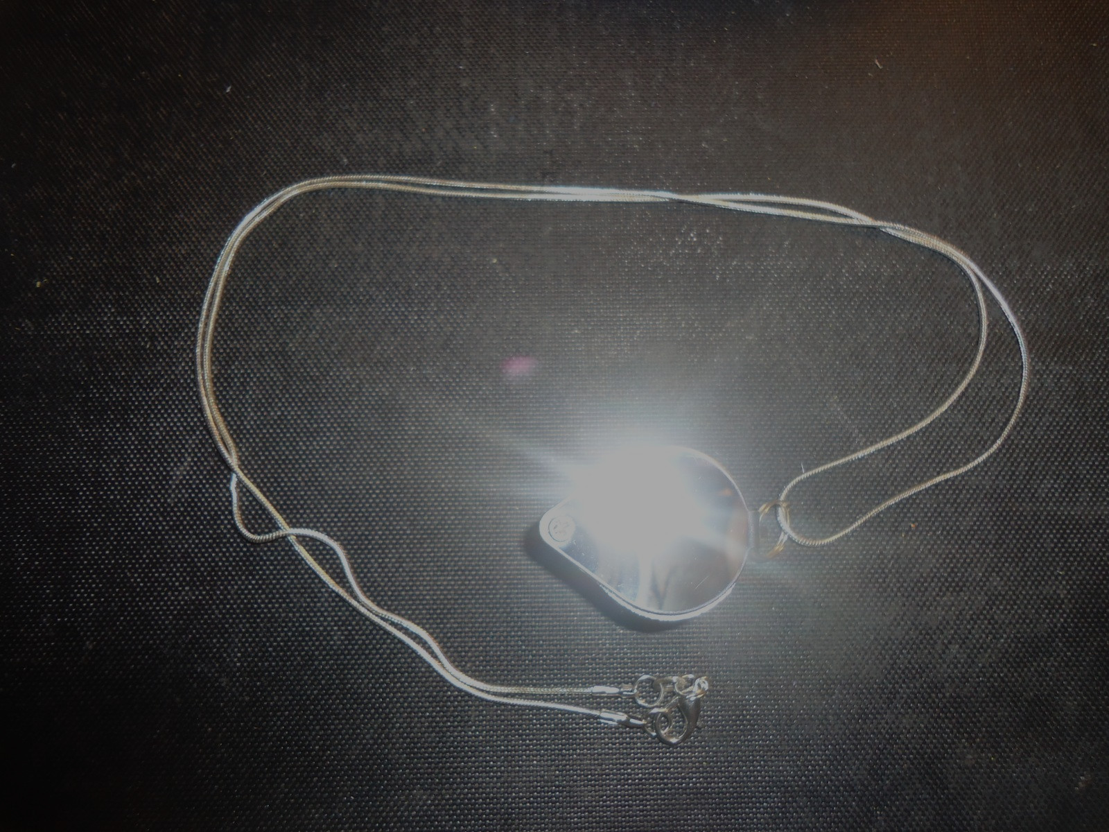 30x magnifier Reading Magnifying Glass Lens ”925 silver plate 28”chain