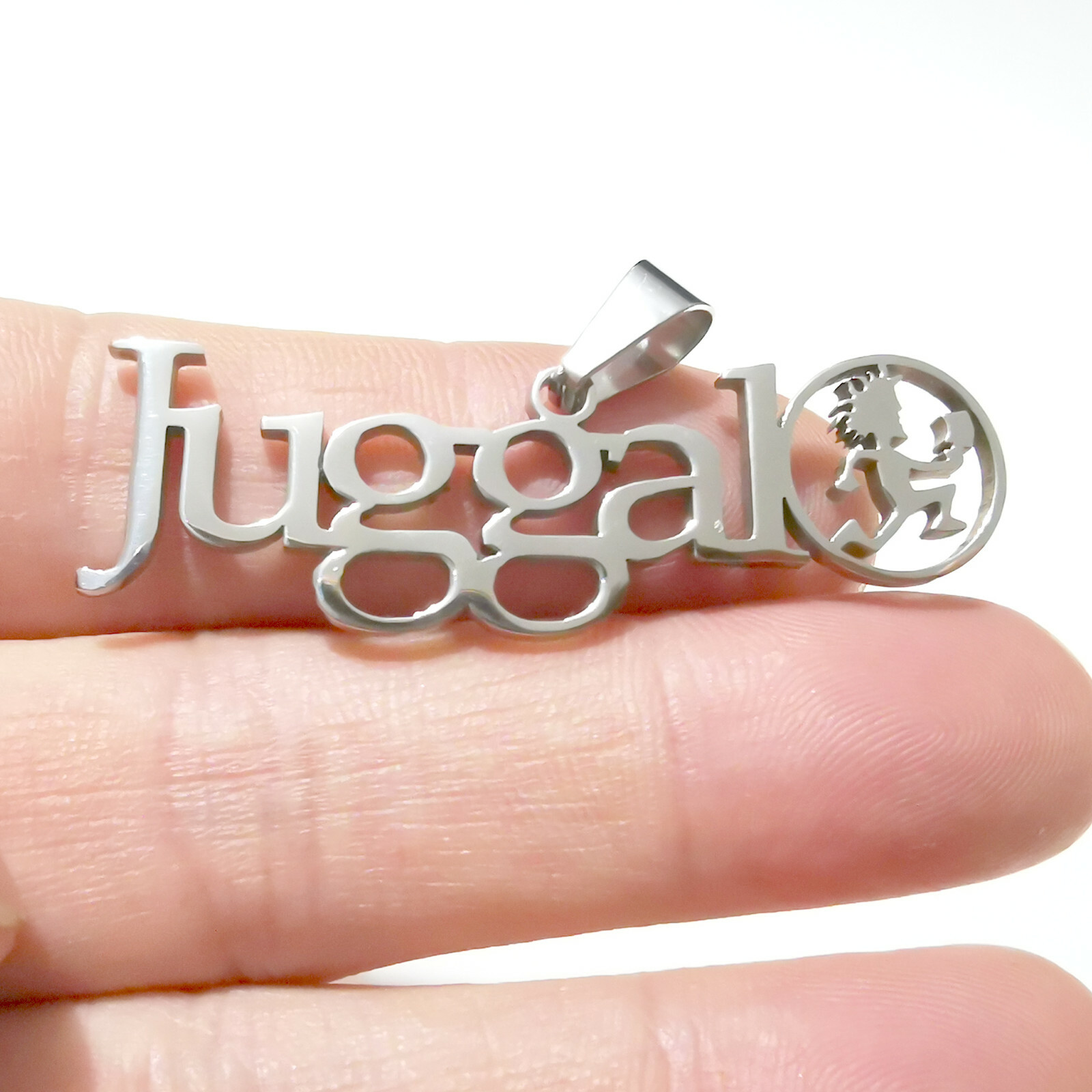 juggalo ICP STAINLESS STEEL PENDANT & 24IN NECKLACE figaro chain