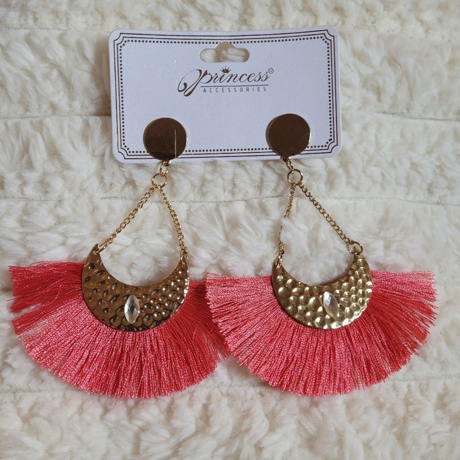 Gold and Pink Earrings