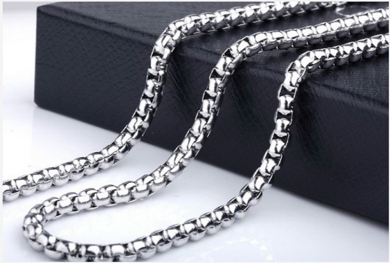 USA Stock 1.5mm 24″ Stainless Steel Square Rolo Link Chain Box Chain Necklace