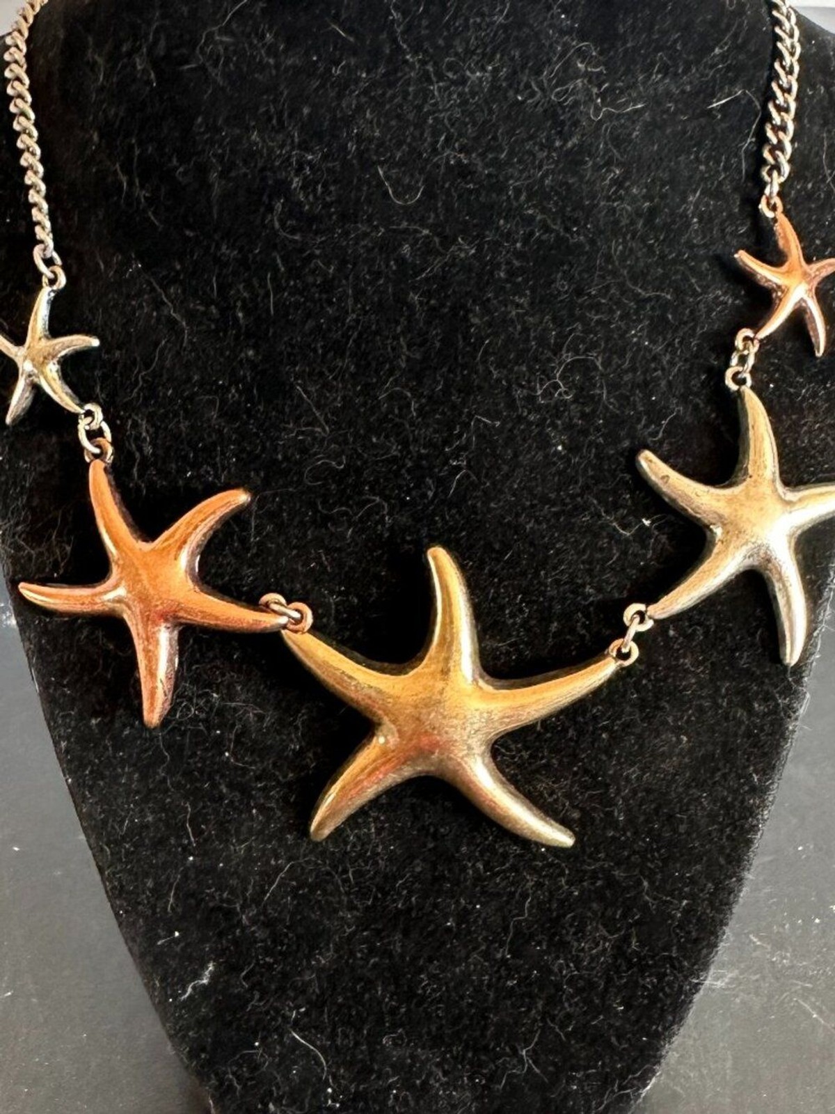 Starfish Necklace Fashion Jewelry Silver/Bronze/Gold Tone Beach Coastal Sea