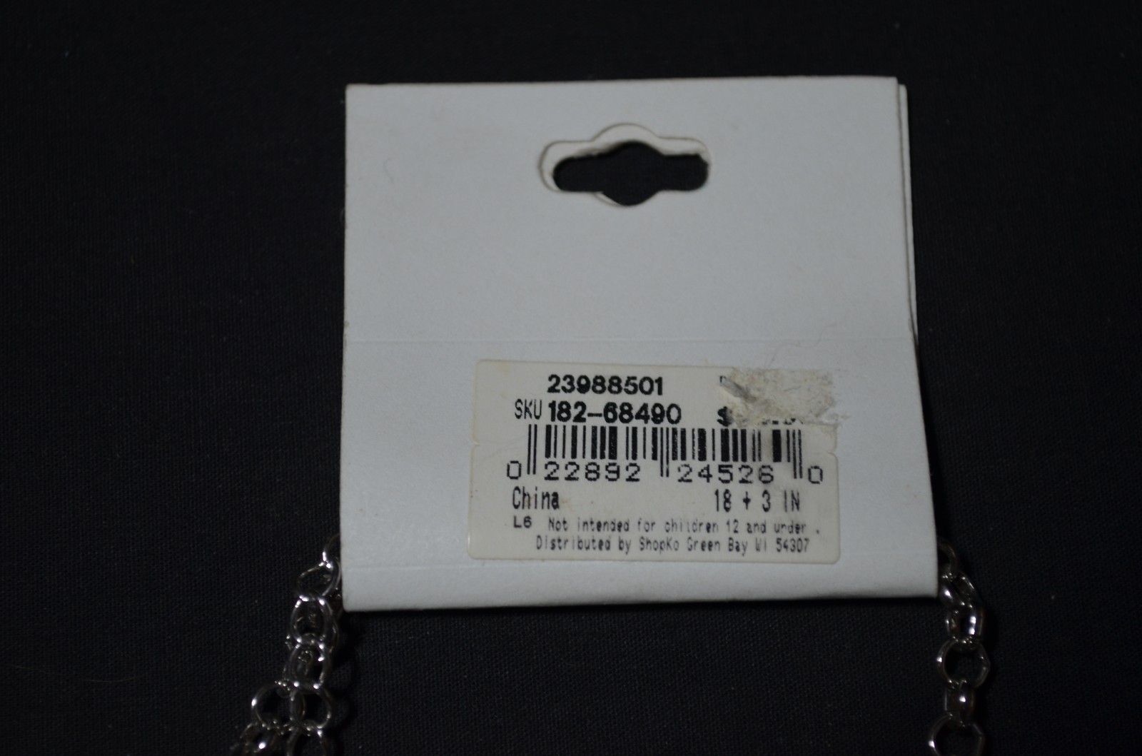NEW Wearable Art by ROMAN – Silver Tone Adjustable Pendant Chain – Marked RMN