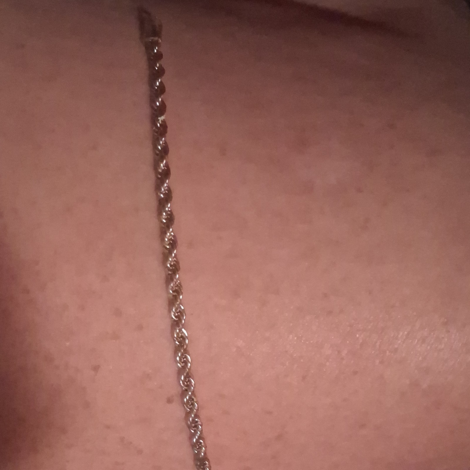 Gold Tone Rope Chain Necklace, Yellow Gold Metal, Chain Style, No Stones