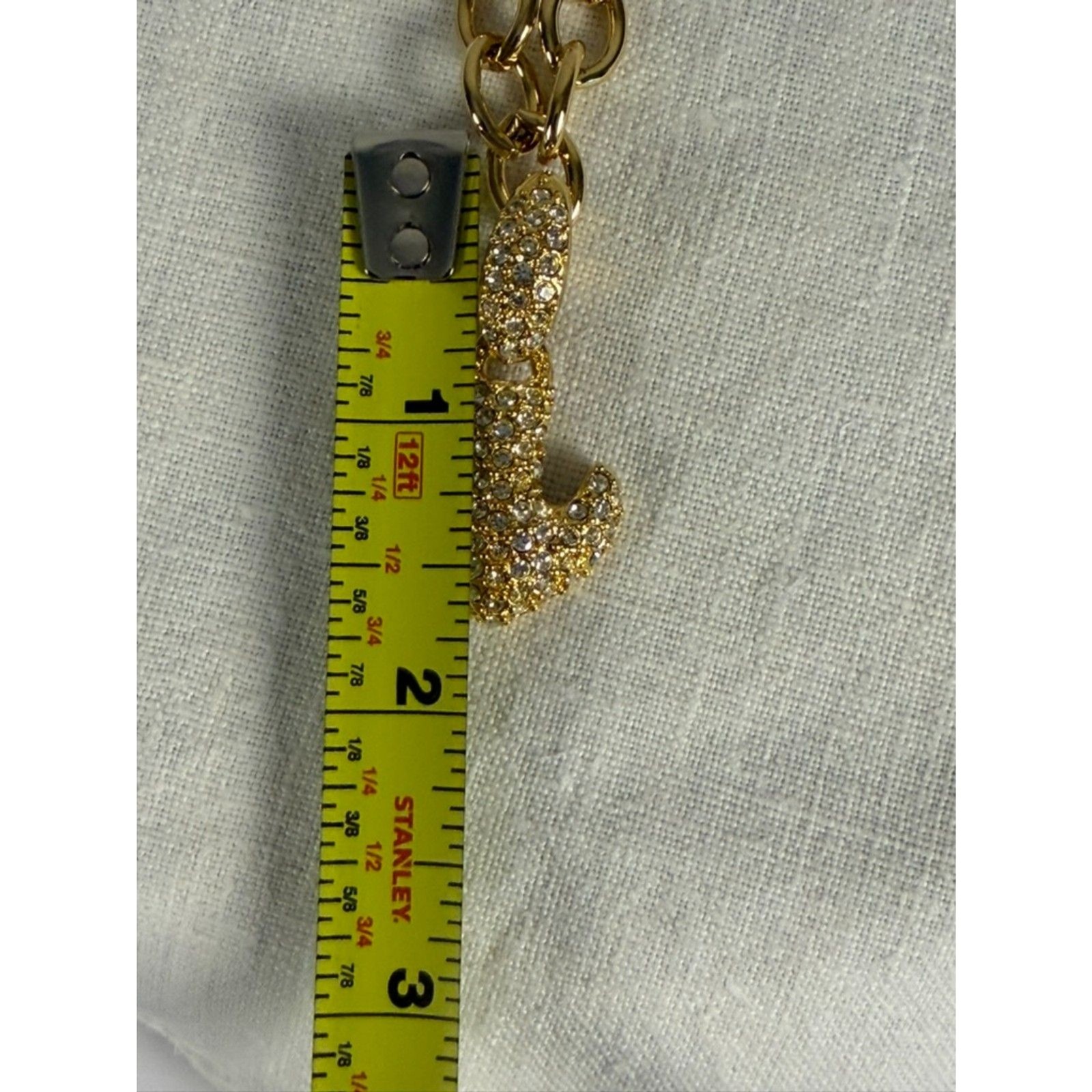 NWT Napier Gold Tone Crystal Articulated Anchor Necklace Removable Pendant 16″