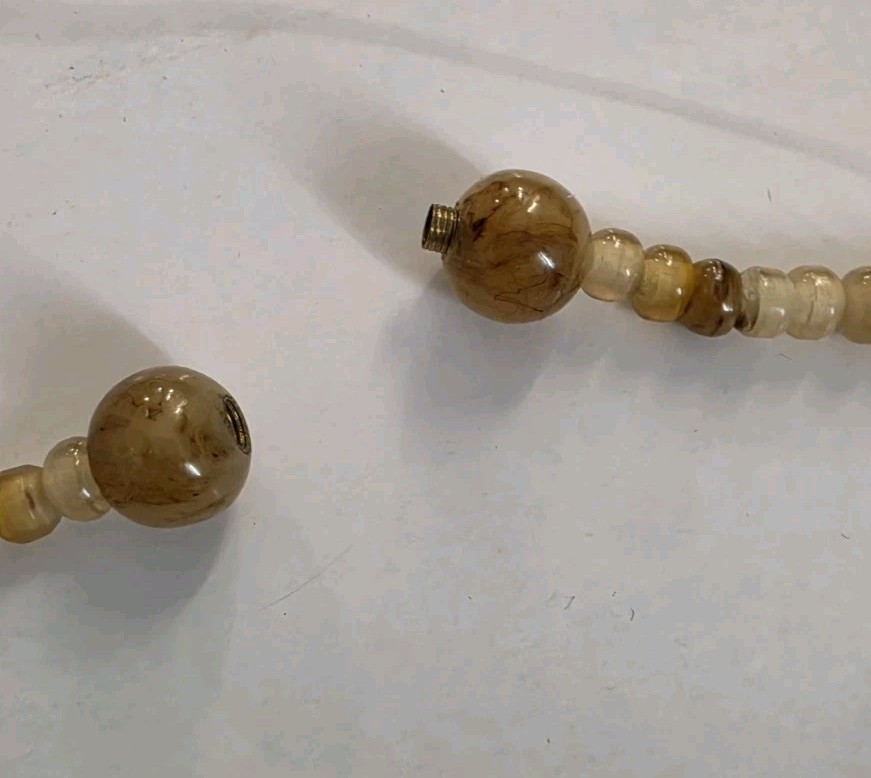 Beautiful Multicolor Long Resin Bead Necklace With Pendant