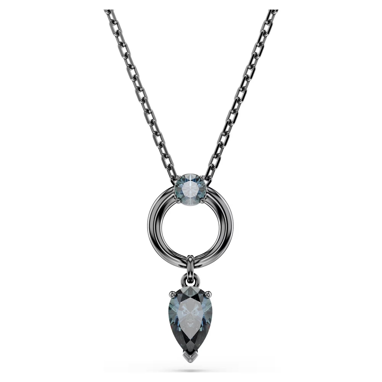 Swarovski Zirconia Mesmera Pendant, Mixed Cuts, Gray, Ruthenium Plated 5732491