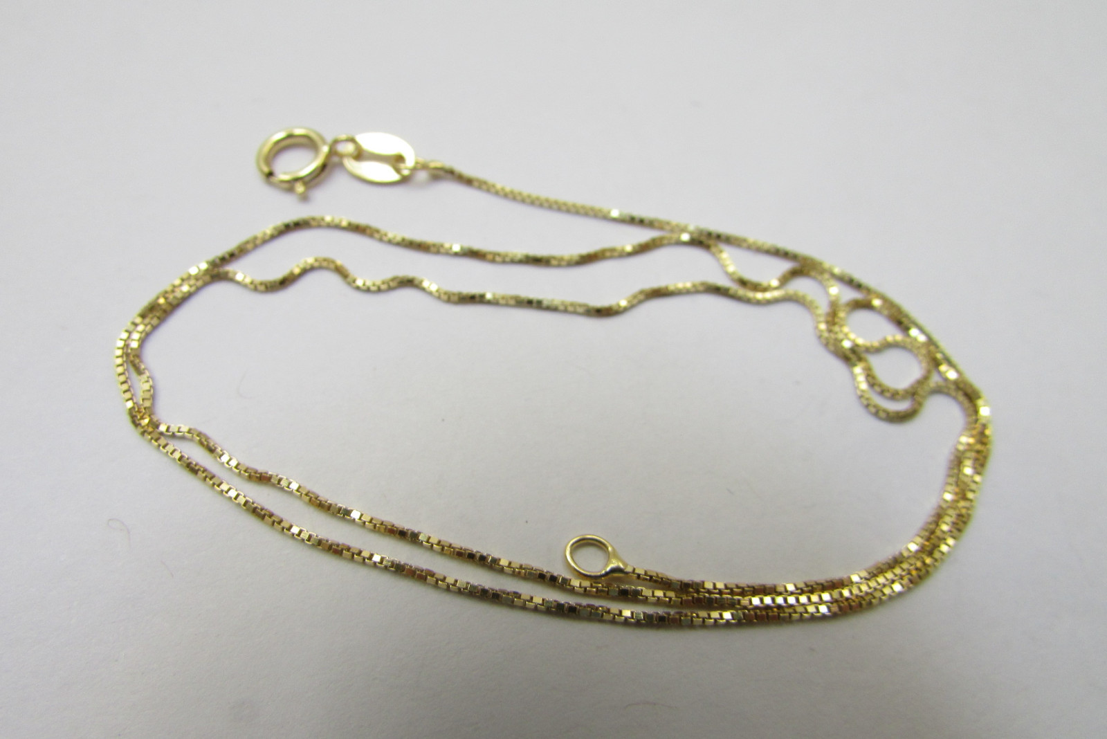 5 pc 18 inch Goldplated on 925 Sterling Silver Venetian Box Chains Necklaces