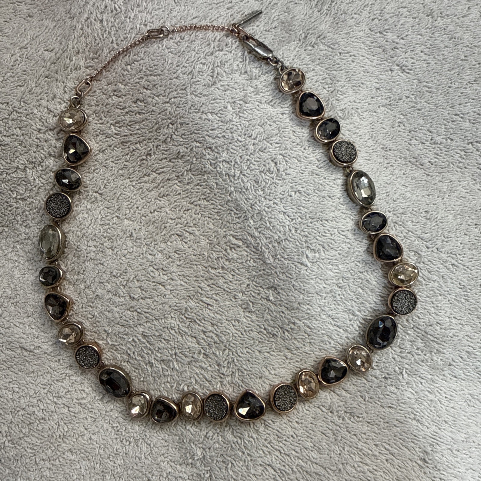 Kenneth Cole Women’s Neclace with Grey And Black Rhinestone Accents Size Medium
