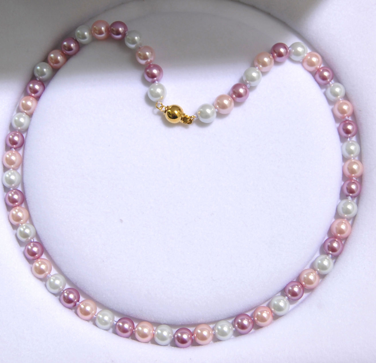 16″ 18″ 25″36″ Women’s 8mm South Sea Shell Pearl Smooth Round Beads Necklace AAA