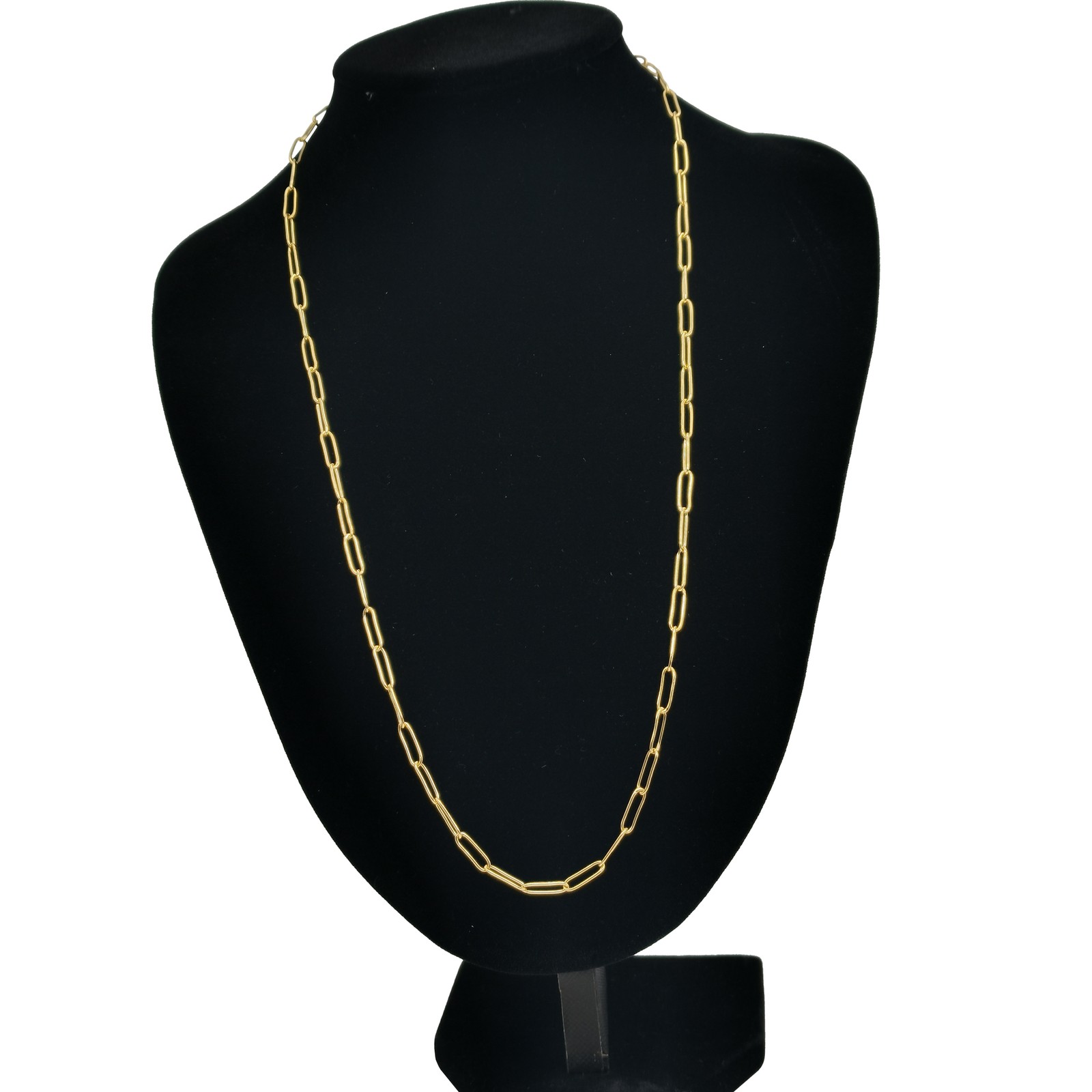 18K Gold Filled Designer Inspired Paper Clip Chain Necklace 16″/18″/20″/22″/24″
