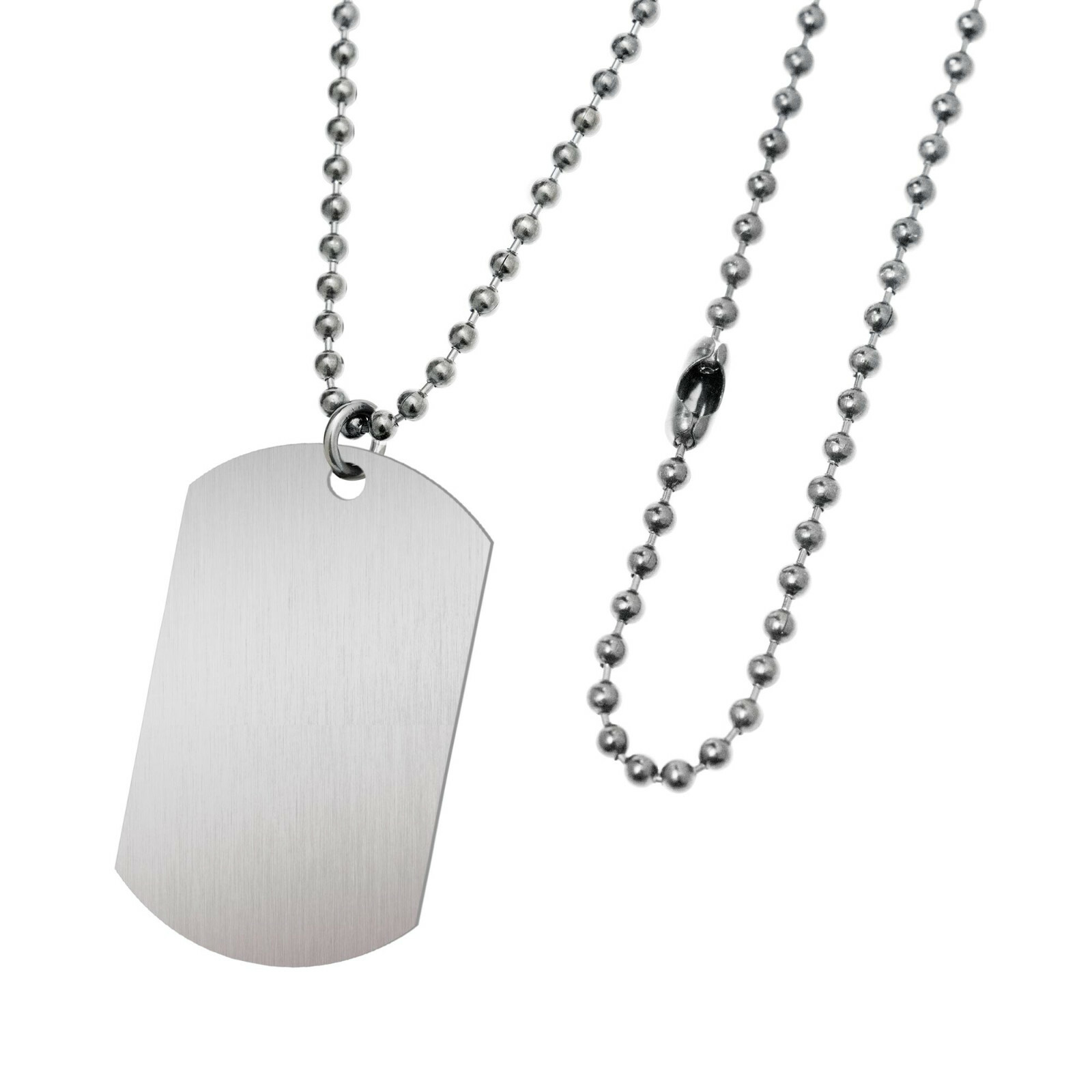 Personalize Full Color Photo Print Text Engrave Stainless Steel Dog Tag Necklace