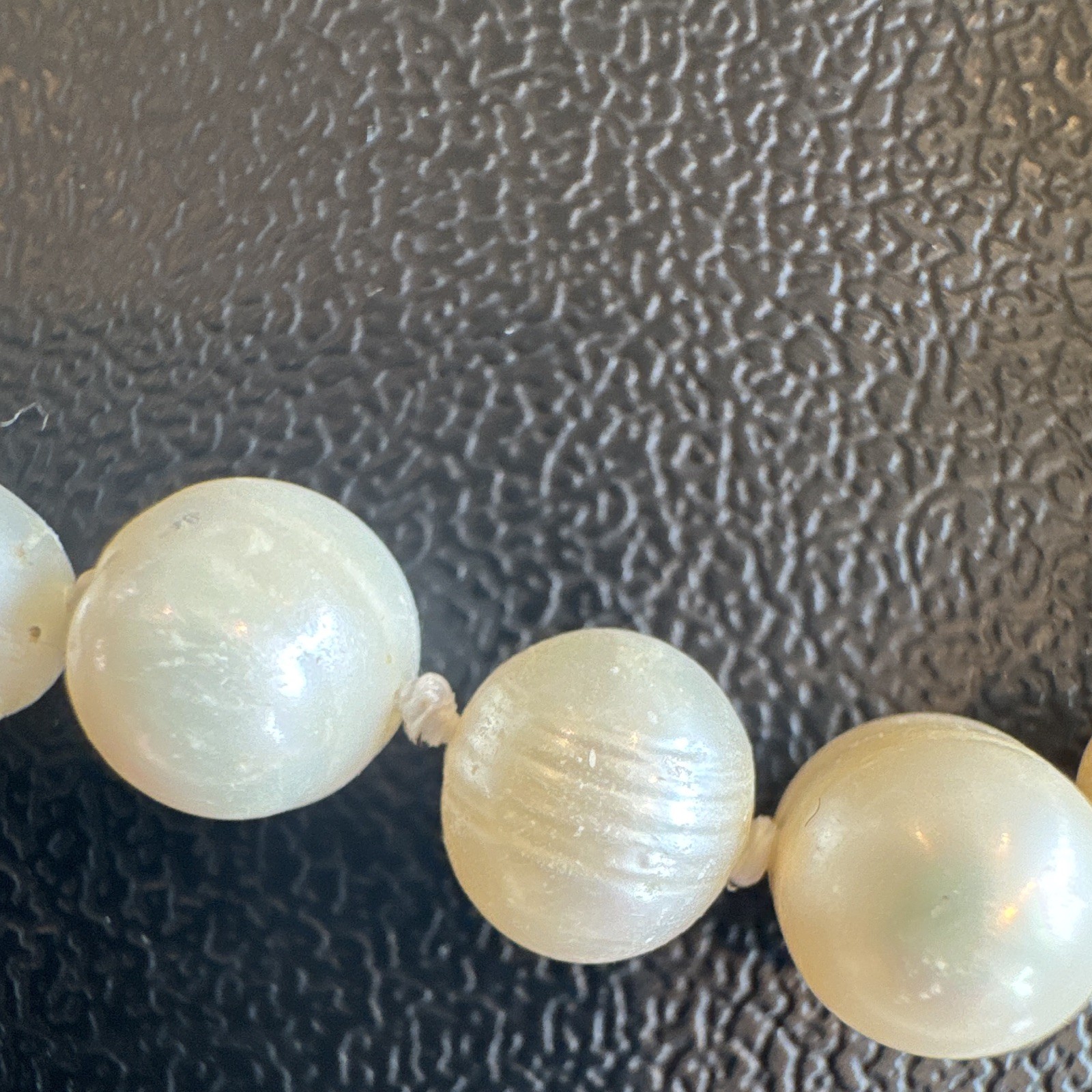 Fresh water Pearl Beaded Necklace w/ Crystal, Silver Tone Adjustable Chain