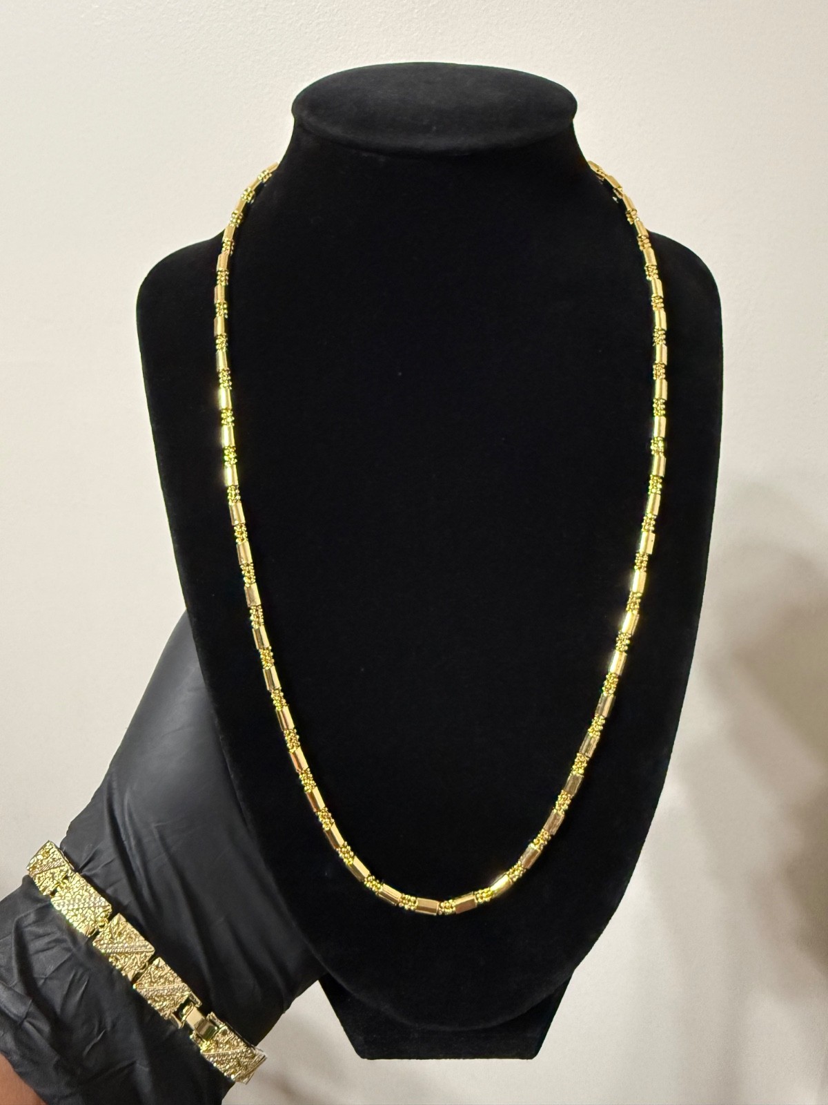 barrel chain necklace 14k gold filled 21 inch 3.5mm lobster clasp