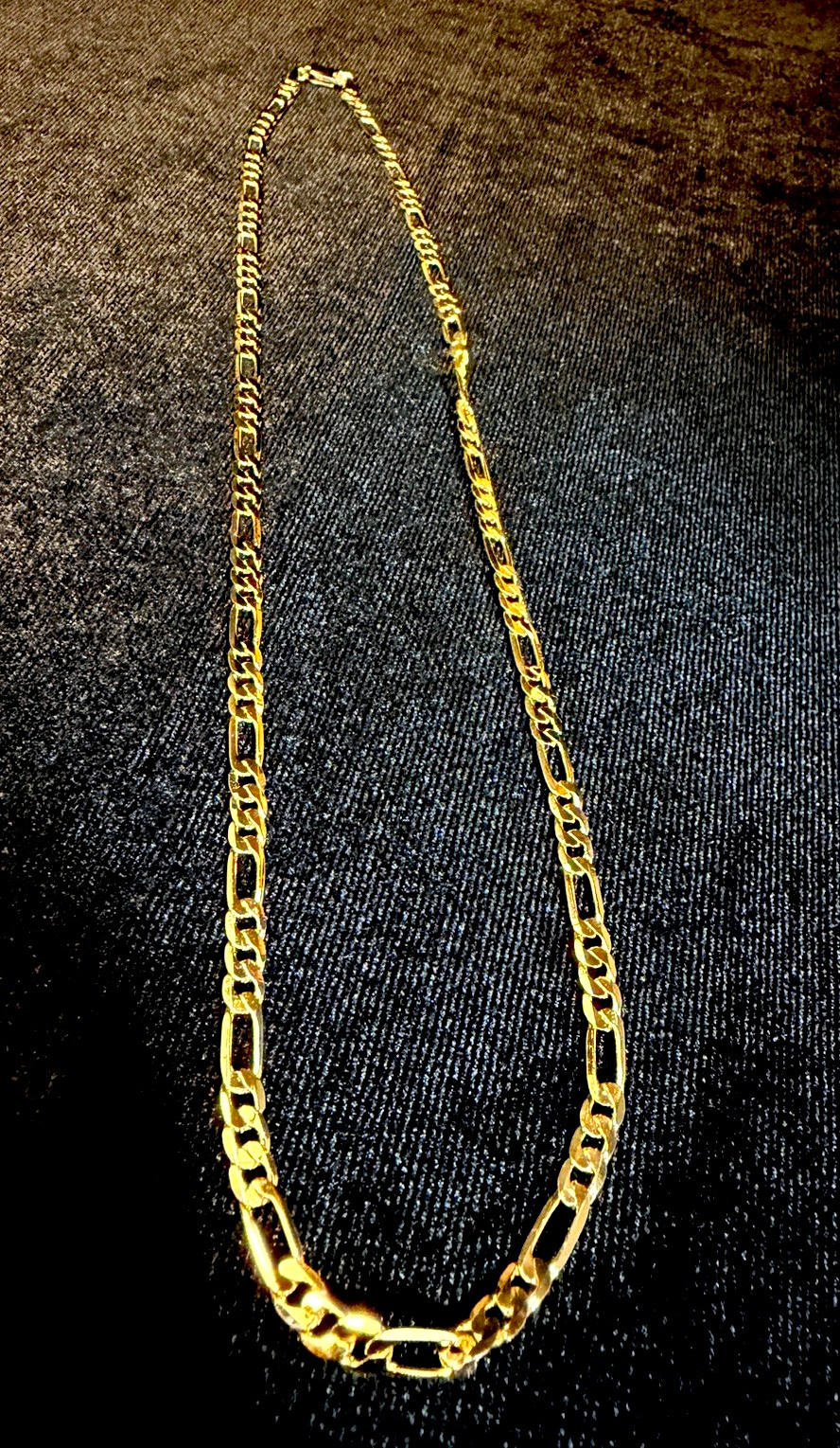 Italy 750 Gold stamped Figaro Link 20in 4MM Chain Necklace 18k gold filled