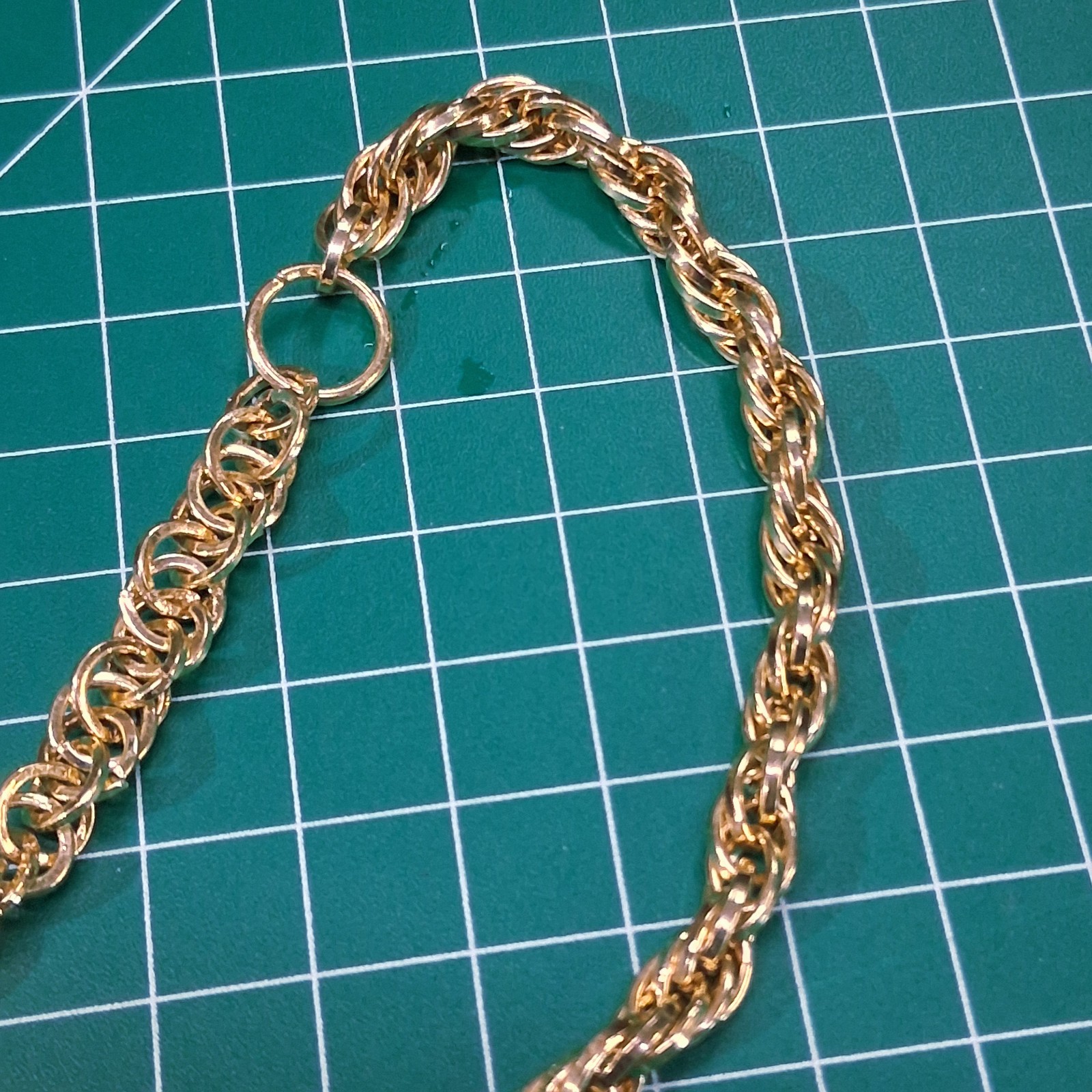 Polished Thick 35” Wheat, Snail & Double Link Rolo Chain Necklace
