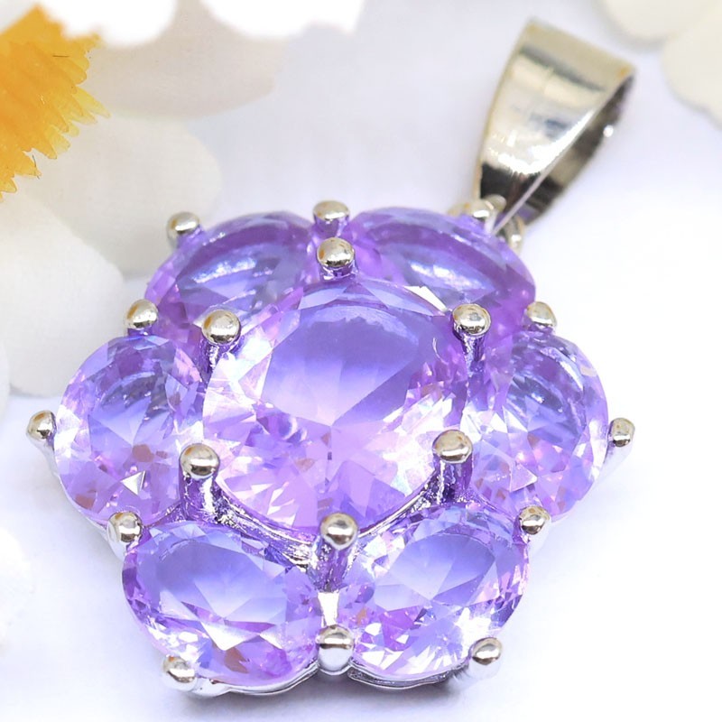 Buy 3 Get 1 Free Color Changing Alexandrite Topaz Women Dating Silver Pendant
