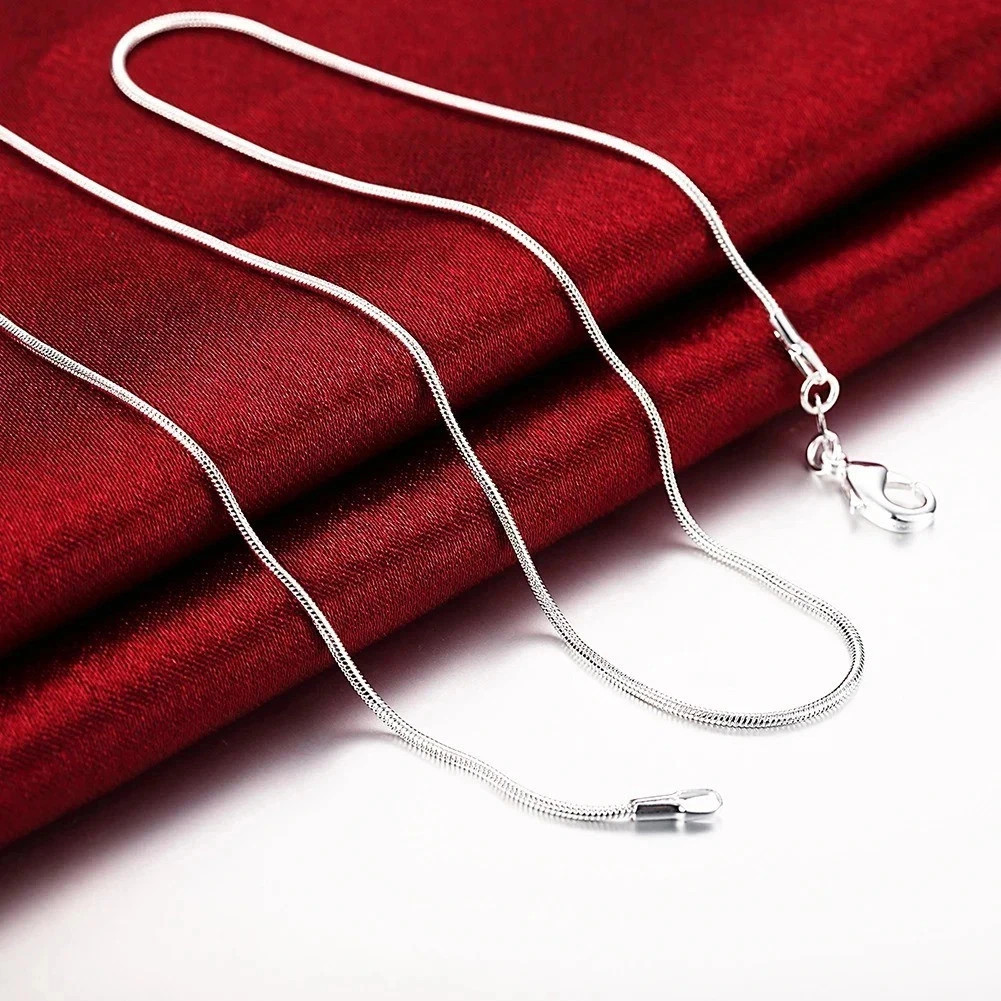 10pcs 925 Sterling Silver Snake Chain 1mm Necklace Bulk 16-30 Inch Wholesale Lot
