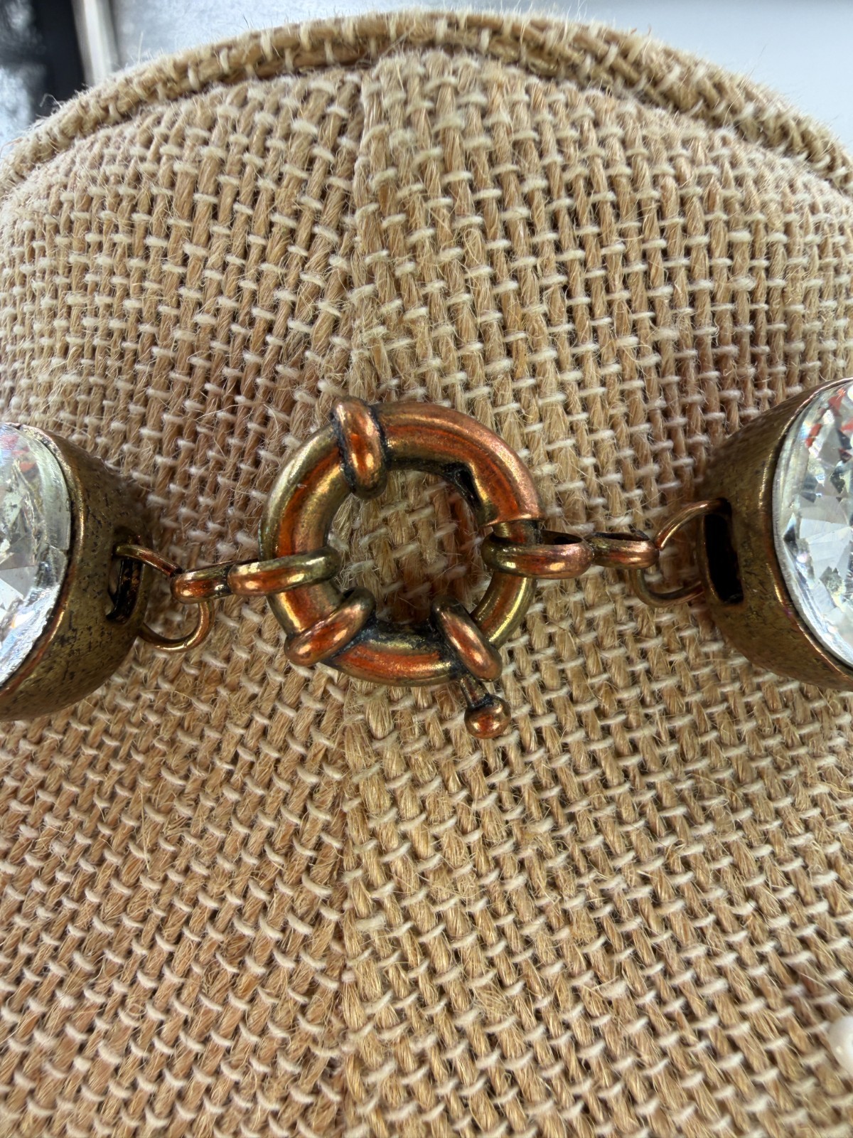 J. Crew Brulee Necklace Heavy Clear Crystal 20 Inches Unsigned