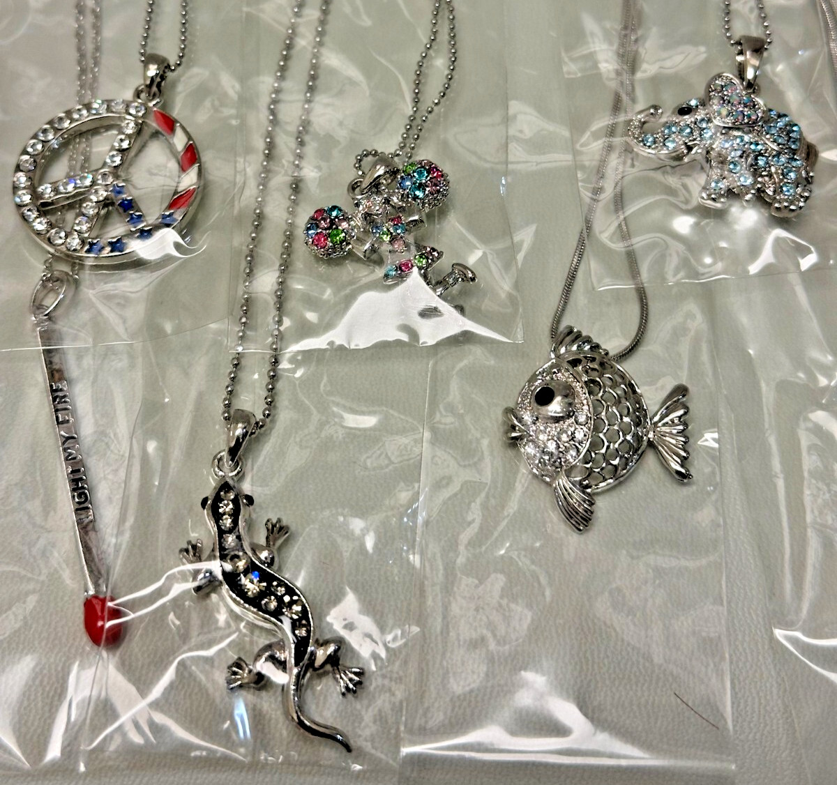 New 20pcs Lot Crystal Charm Pendant Necklaces Jewelry #32 Top Quality