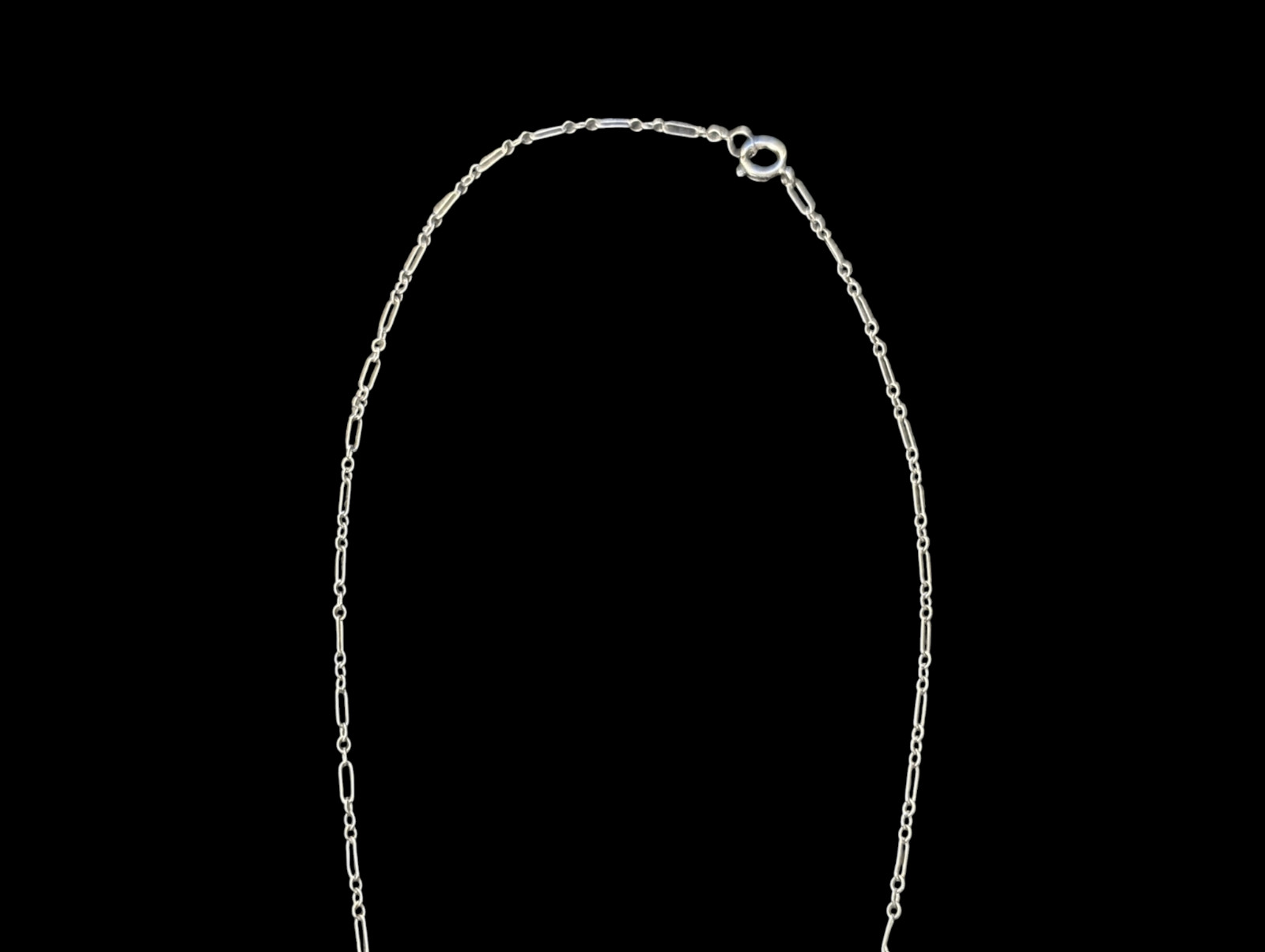 925 Sterling Rhodium Plated Caged Glass Pearl 21.3mm Pendant 17.5″ Chain