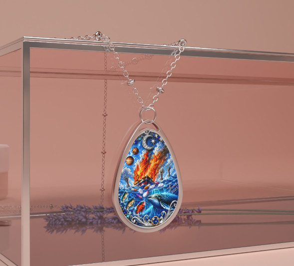 The Day the Drug Boats Burned™ Guardian of the Blue Sea Original Wearable Art P