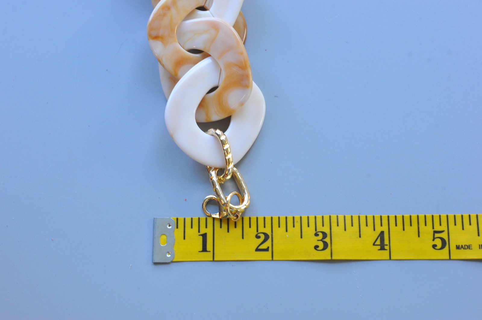 Necklace chunky swirl signed Bocar ivory cream tan statement collar H