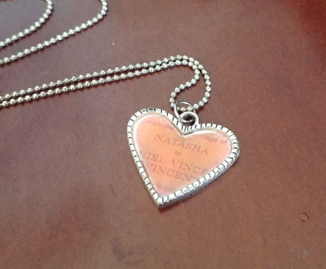Fashion Tibetan Silver Enamel Pink Heart Beaded Necklace Pendant Women Jewelry