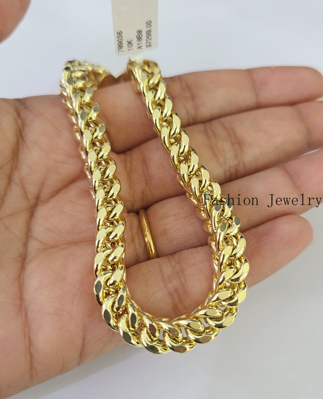 10k Franco Bracelet 8mm 8″ Inch Yellow Gold Men Women Link Real 10kt