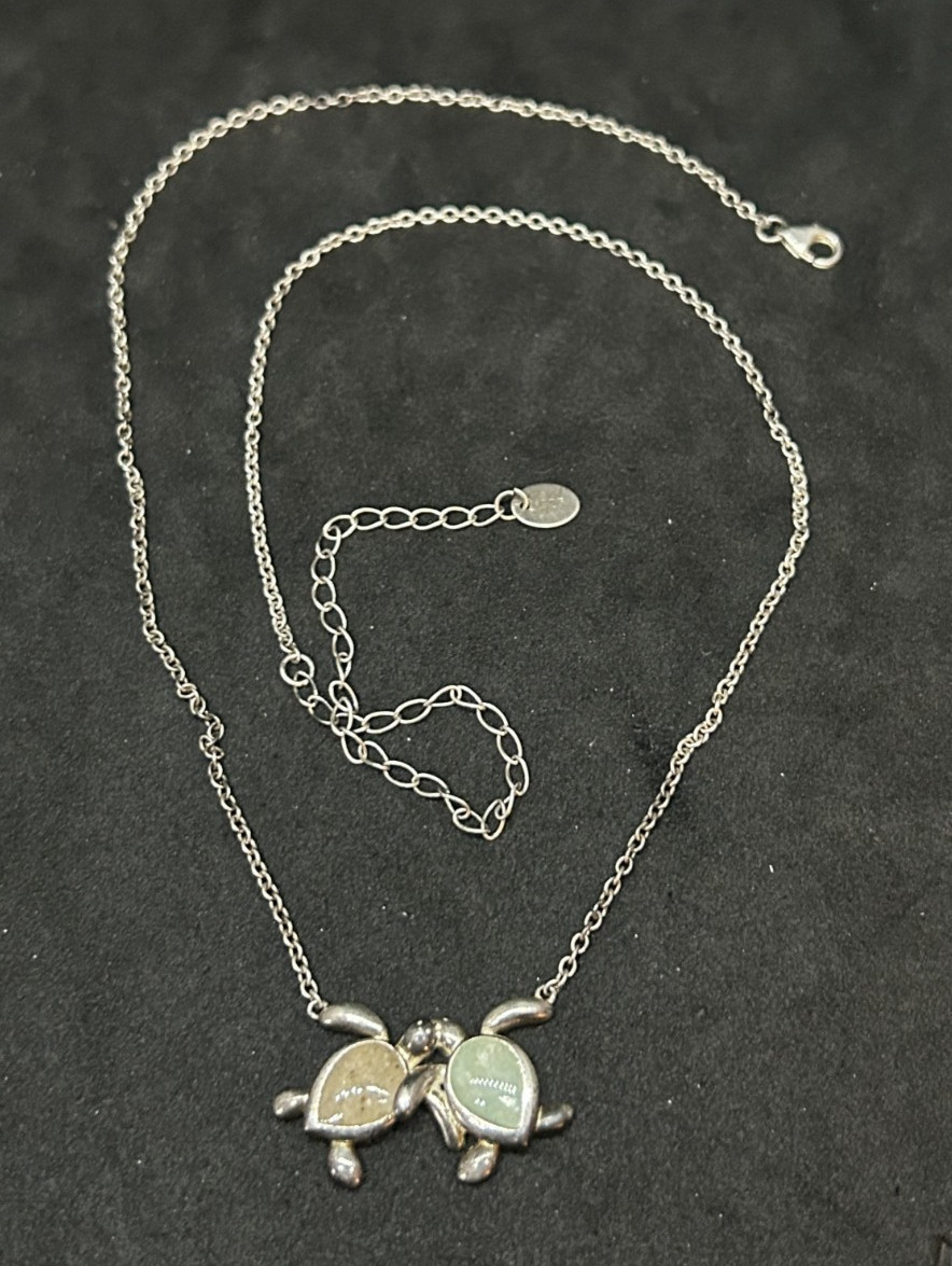 925 Sterling Dune Turtles Necklace 16-20in – 6.72g
