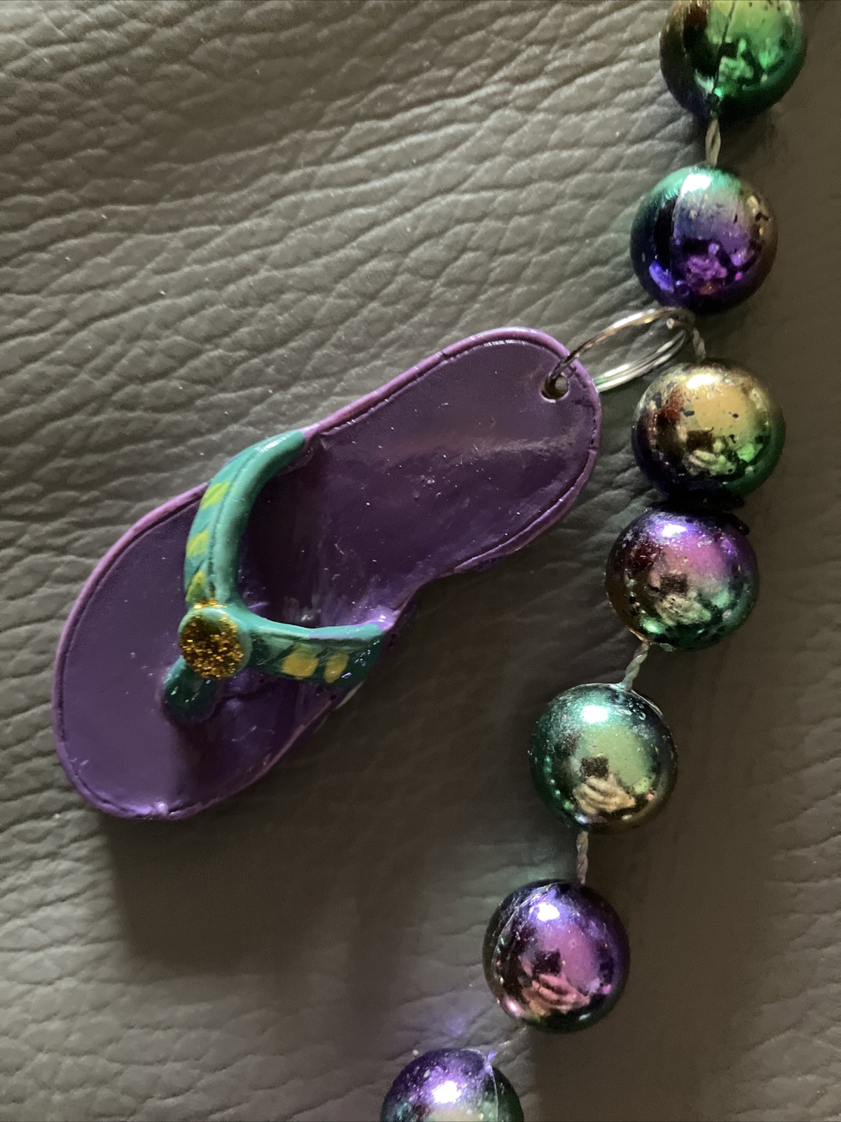 Adult/Teen Unisex Colorful, 5 Flip flops Beaded Necklace