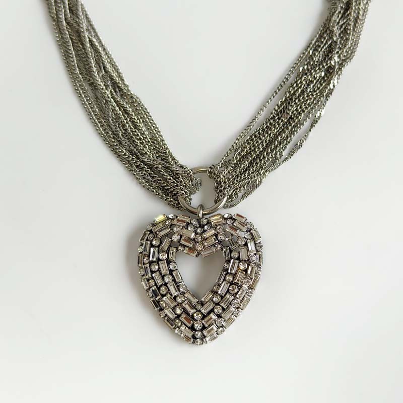 16″ Zara Heart Pendant Statement Necklace Gift Chic Women Party Vacation Jewelry