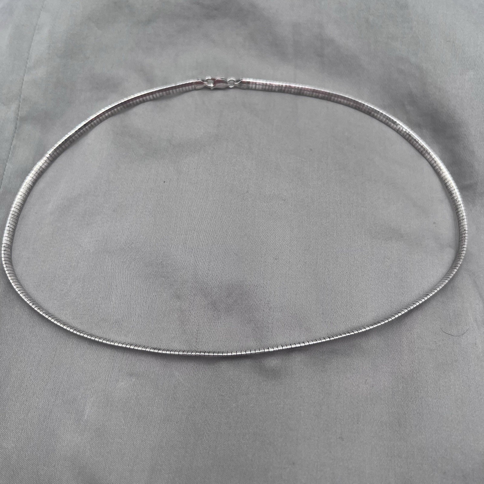 Milor 925 Sterling Silver Herringbone Chain Necklace Lobster Clasp Italy 6mm 20”