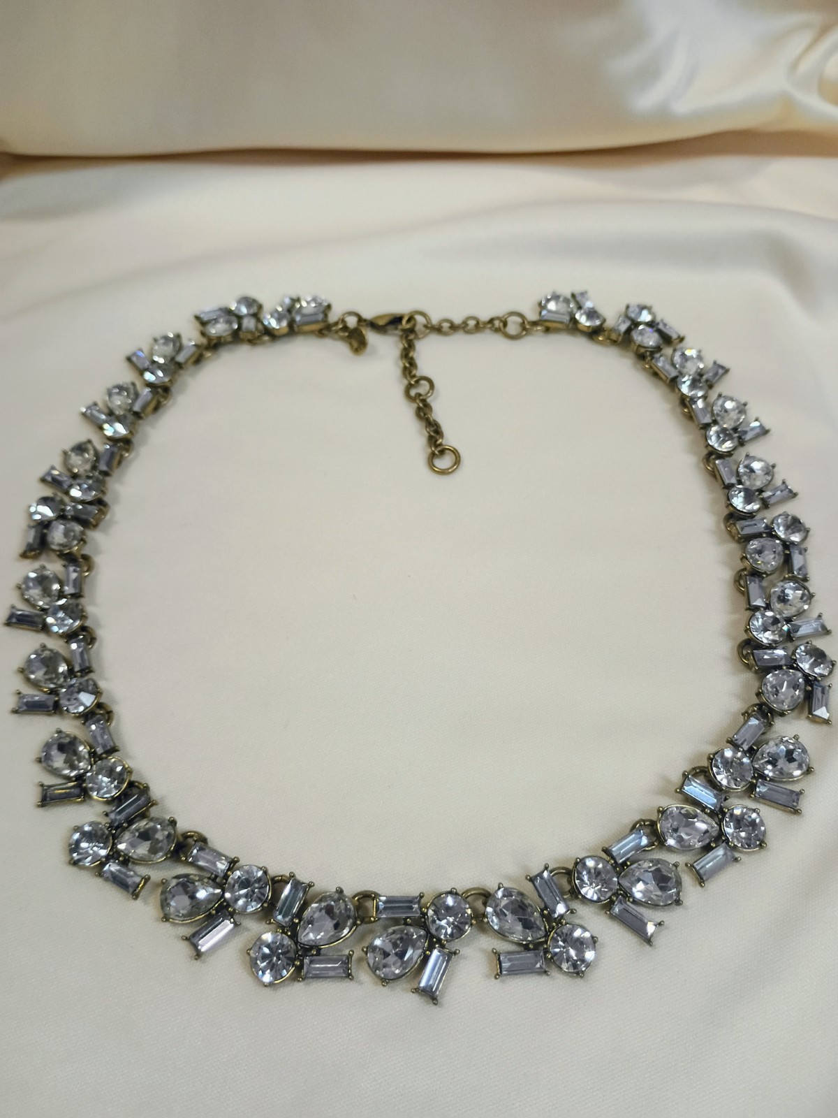 J.Crew Clear Crystal Rhinestone Statement Necklace