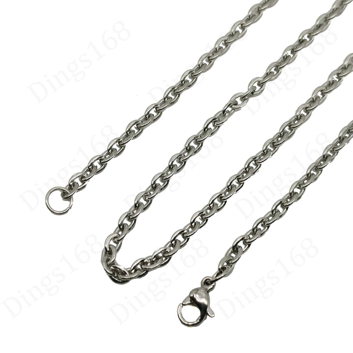 Designer Inspired 18K White Gold Filled 16 18-22″ 2mm Cable Chain Necklace C146W