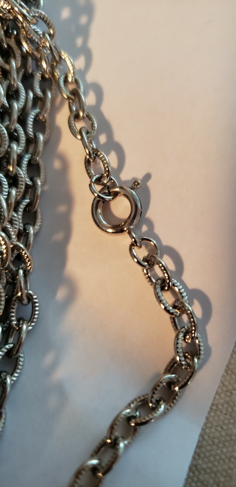 Lot of 50 24″ Rhodium Finish Chains From the 80’s Great Condition