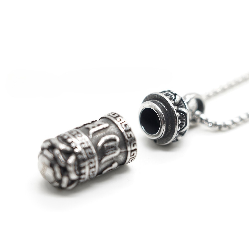 For MENDEL Tibetan Buddhist Amulet Pendant Necklace For Ashes Stainless Steel US