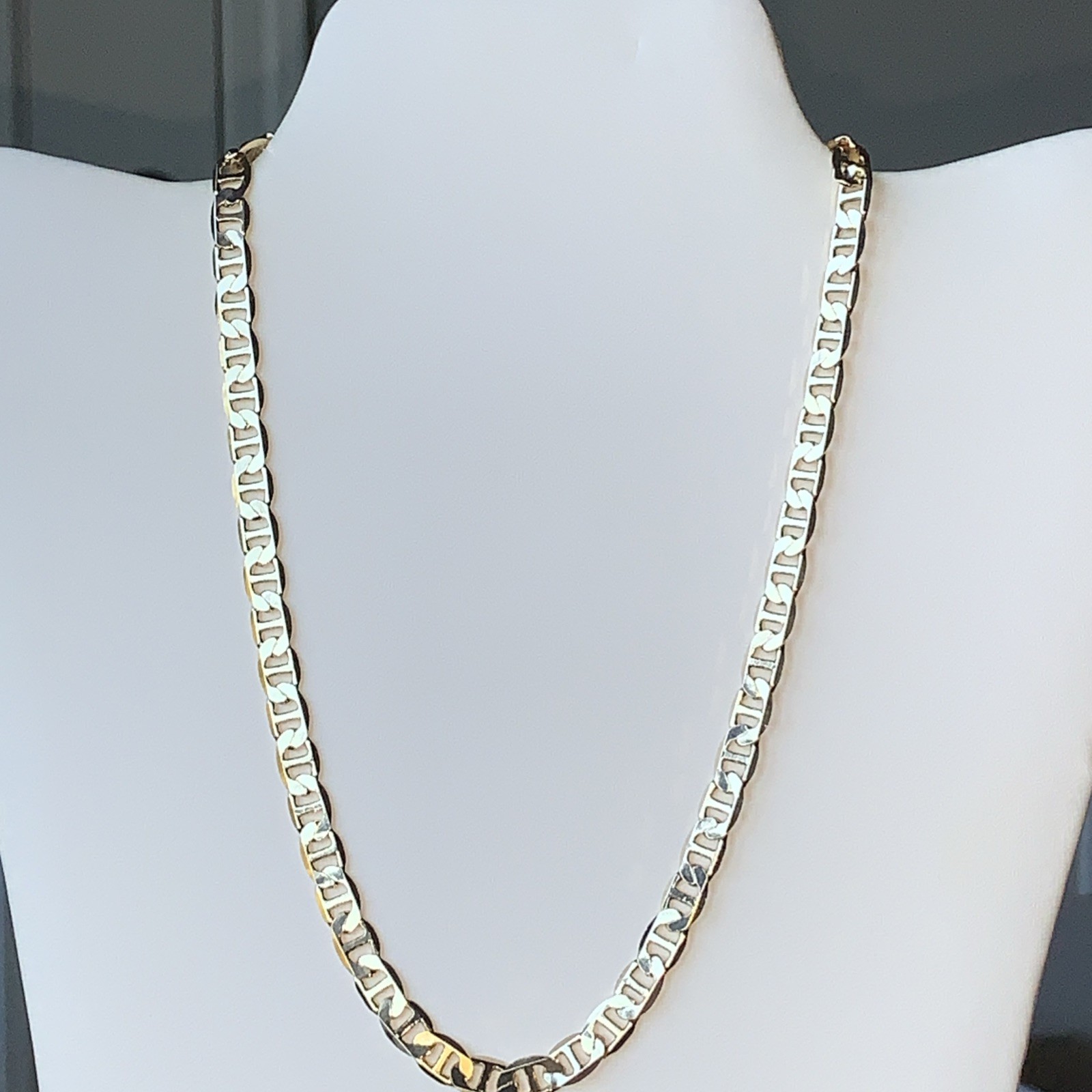 New 18in 6.5 Mm Mariner Anchor GucciStyle 18k Gold Filled Chain