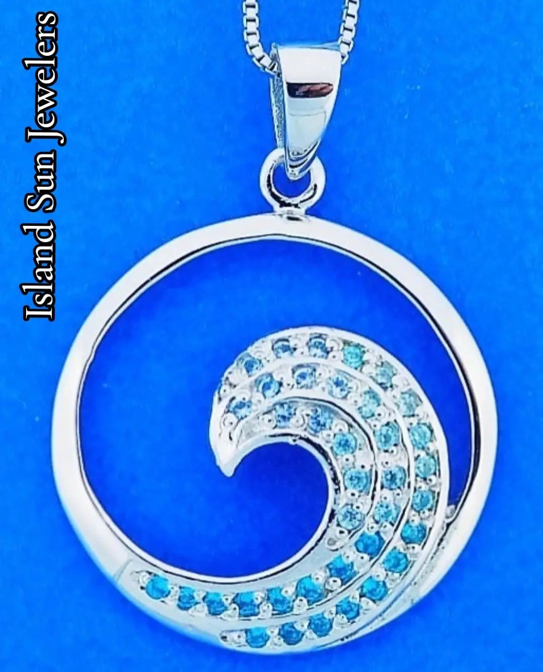 Wave Pendant, Sterling Silver