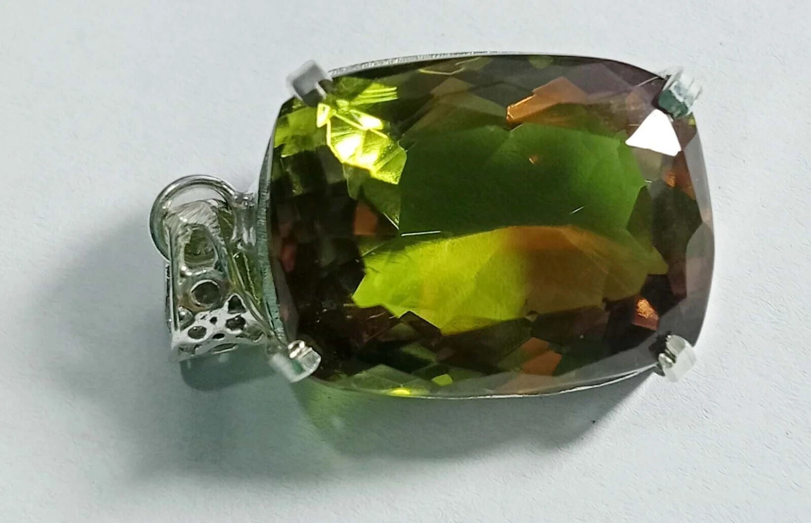 Alexandrite Cushion Cut Pendant 74-76 Ct Natural Locket Loose Gemstone Certified