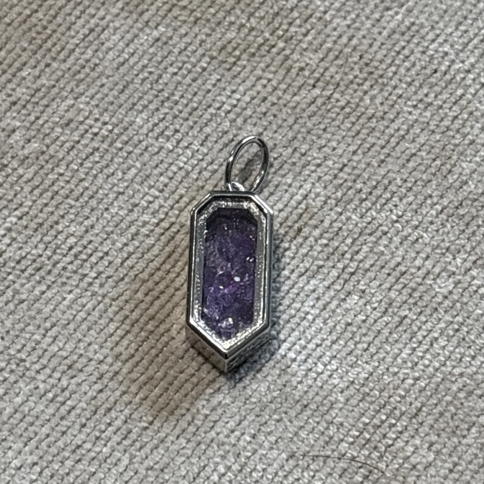 Origami Owl “Intuition” Amethyst Capsule Locket Necklace (20–22”)NIB