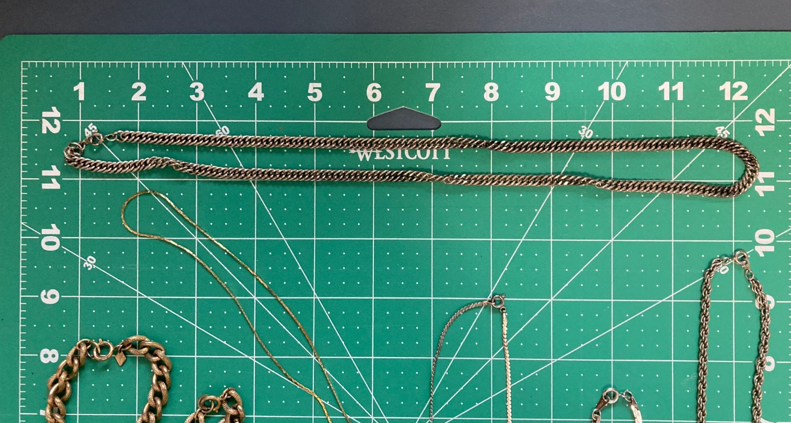 Lot of 6 Gold And Silver Tone Necklace Chains~Various Styles and Lengths