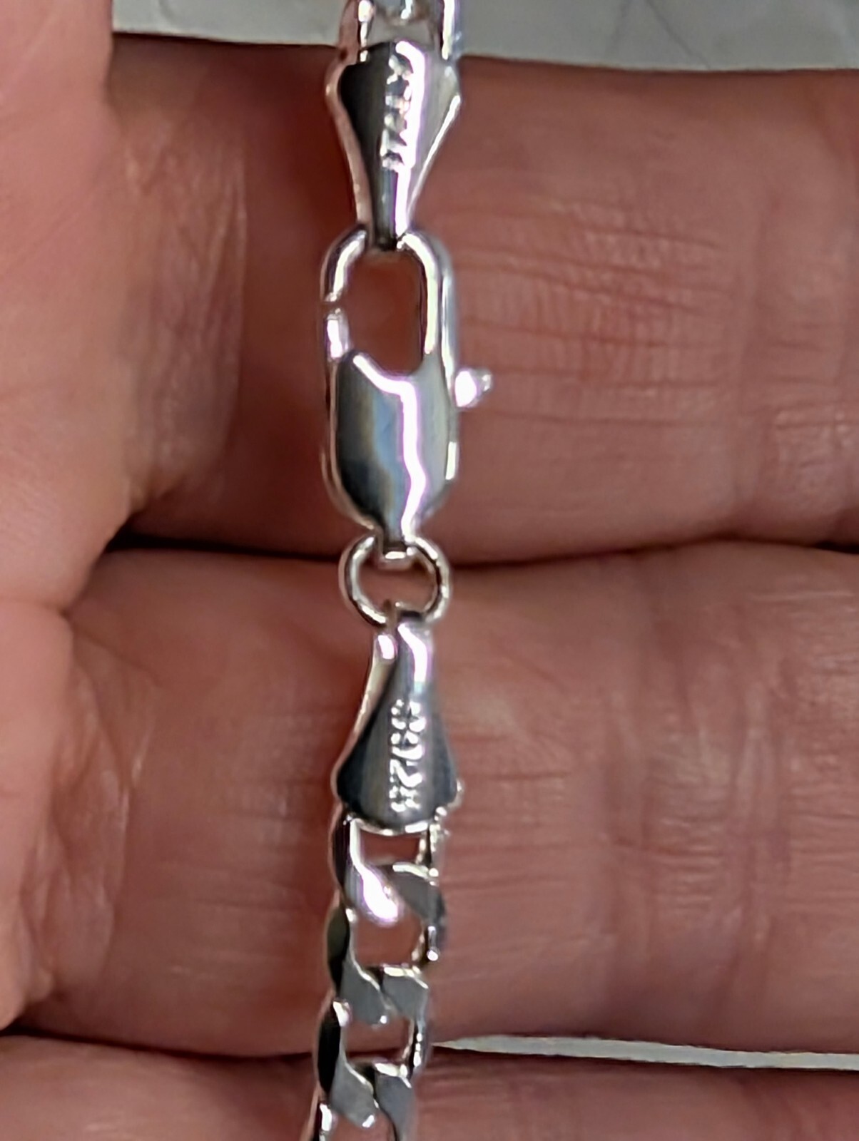 New 925 Sterling Silver PLated 26″ 4MM Figaro Chain Link Necklace Layering Mens