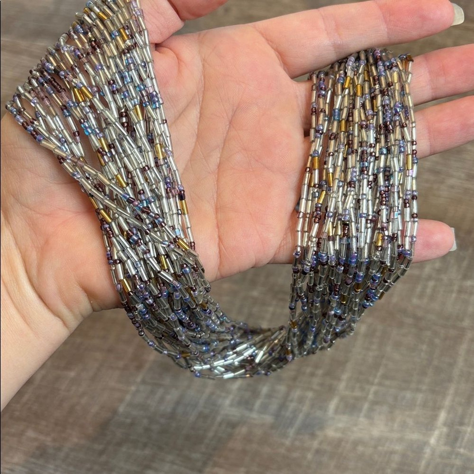 Beaded Multi-Colored Potay Necklace