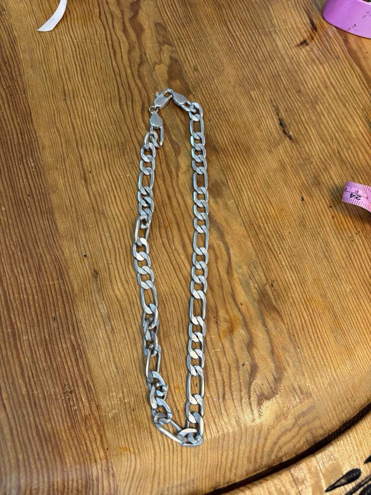 Figaro 925 Sterling Silver Chain 11mm 8492 Grams 24 Inches Length G2U