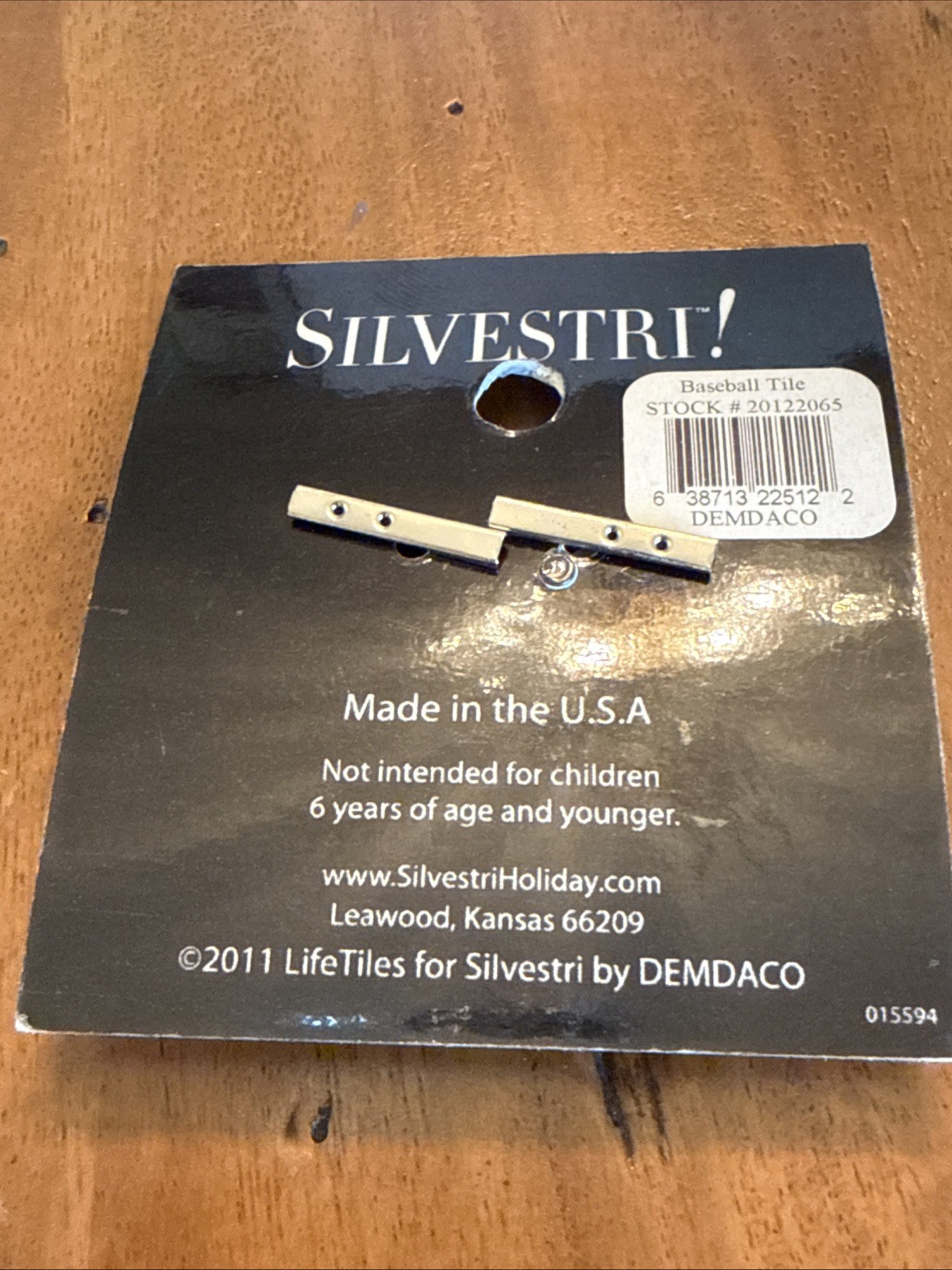 DEMDACO Life Tiles Pendant By Silvestri Made In USA ‘Baseball’ MLB Sports NEW