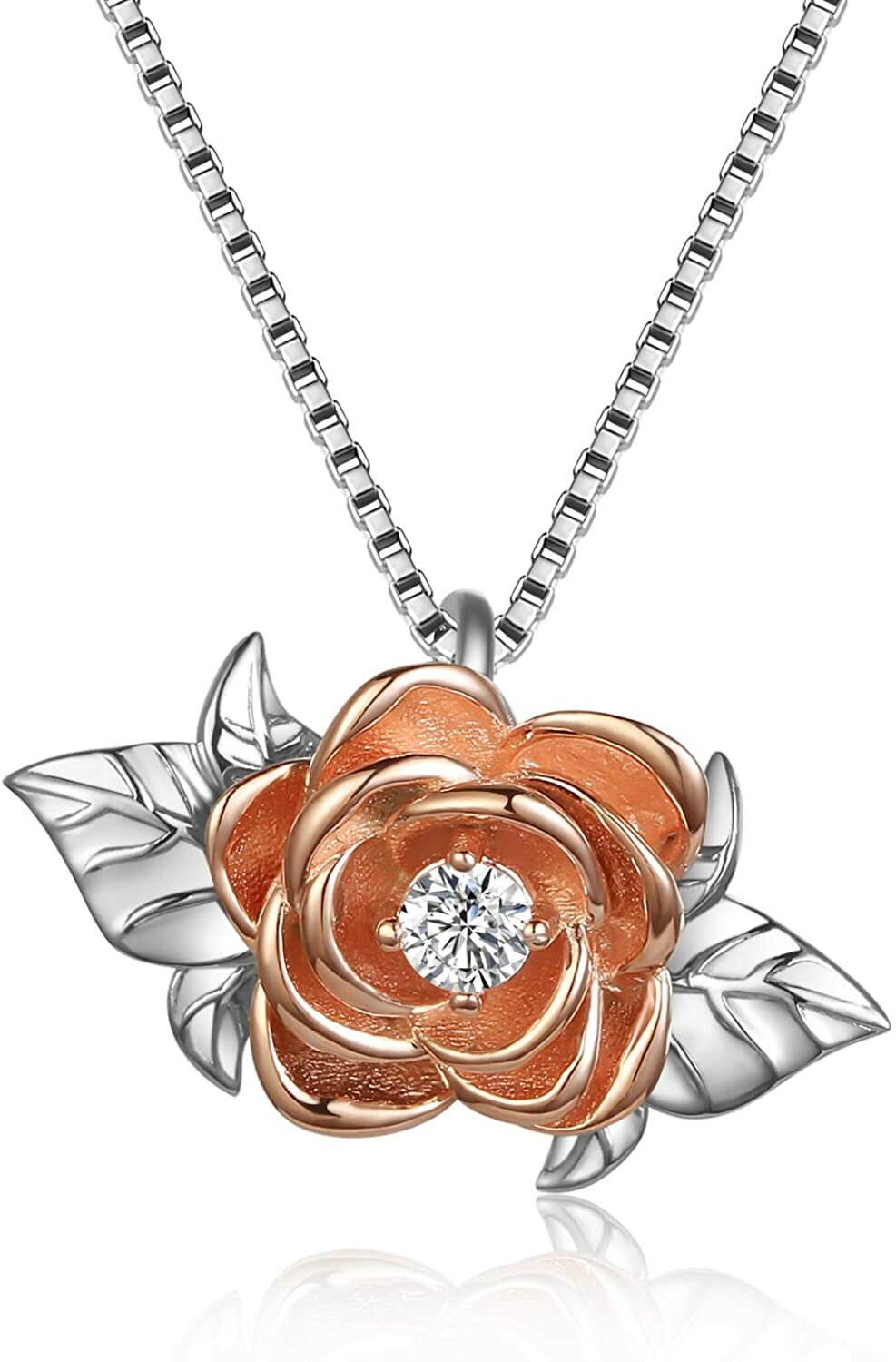 STUNNING Necklace Women Will Love! Rose Pendant Neck for Women Anniversary Gift