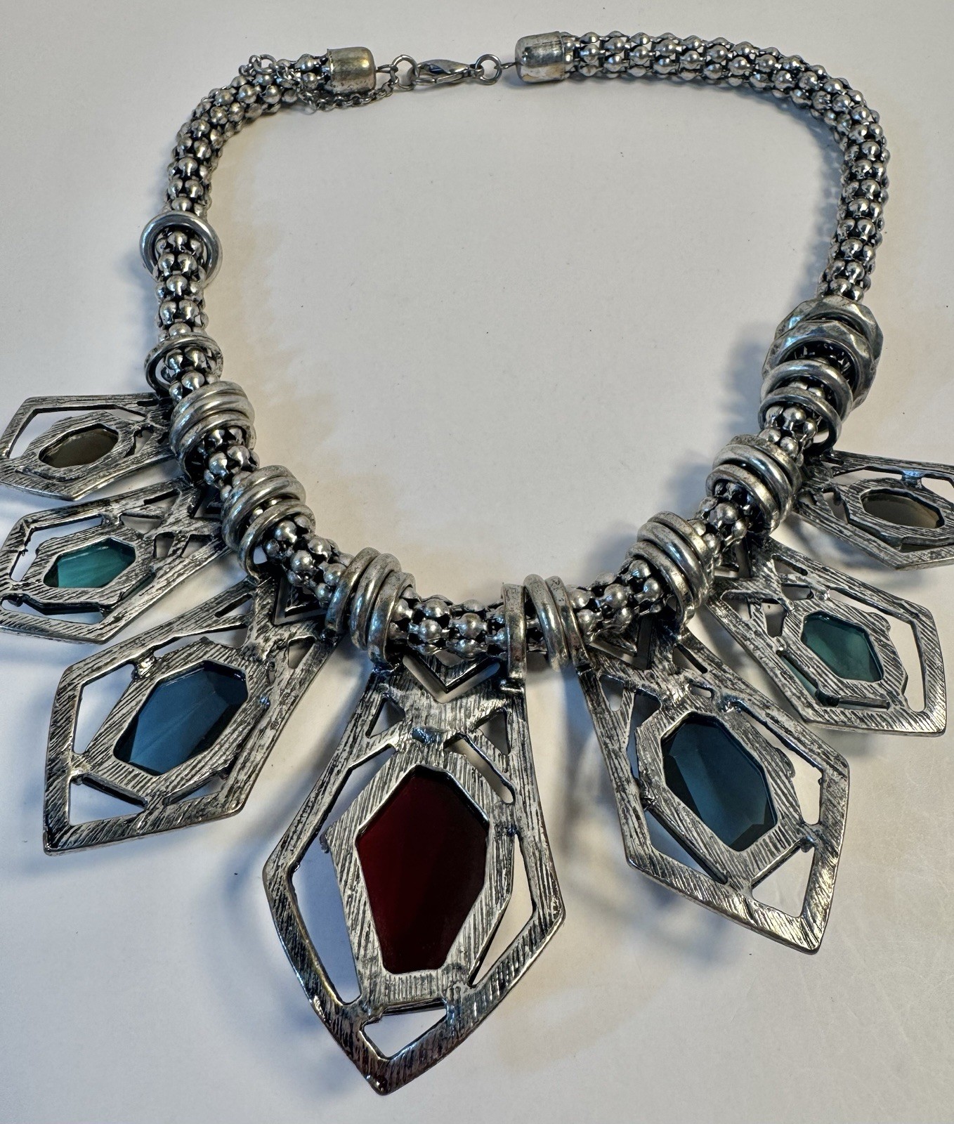 Statement Necklaces Various Colors and Styles All Wearable some Vintage Lot Of 6
