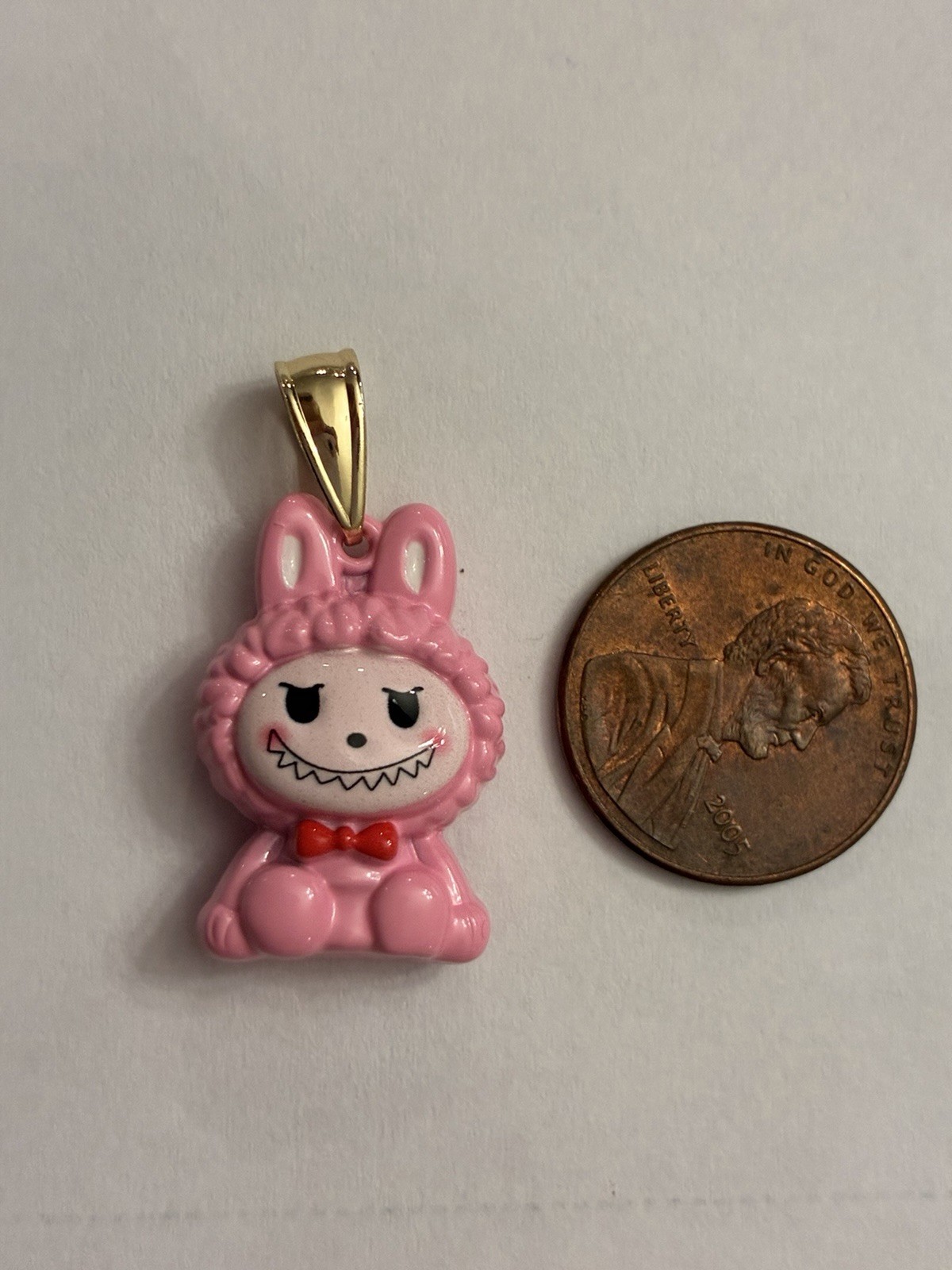18K Gold Labubu Charm Pendant Necklace Pendant