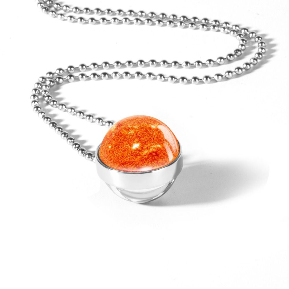 Ball Shape Pattern Pendant Necklaces Women Fashion Jewelry Craft Making Necklace